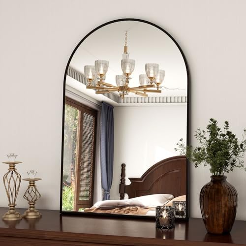 XRAMFY 16"x24" Black Arched Bathroom Mirror - Image 3