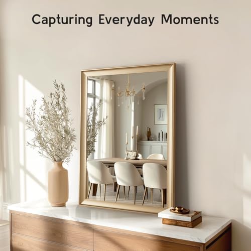 Gold Bathroom Mirror 22x30 Inch, Rectangle Vanity Mirror - Image 5