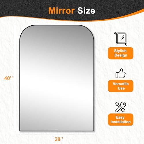 Delma 40"x28" Black Metal Framed Bathroom Mirror - Image 4
