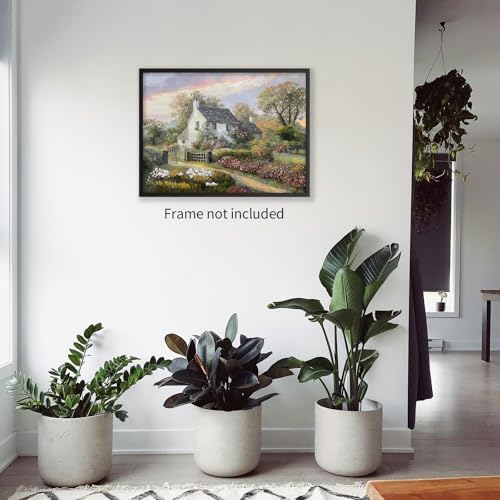 Haitunone French Country Oil Painting Wall Art Farmhouse Cottage Garden Posters - Image 4