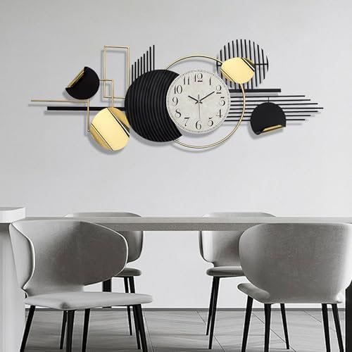 Modern Large Wall Clock Decorative Metal Art - Image 6