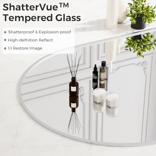 Koonmi 30"x71" Arched Full Length Mirror, Standing Hanging or Leaning - Image 2