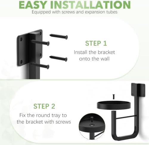 2 Pack Wall Plant Holder for Hanging Planters Indoor Outdoor Black - Image 5