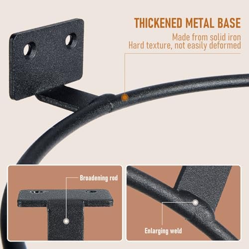 Wall Plant Holder Bulk 3in 6Pack Metal Ring Plant Hanger Black - Image 3