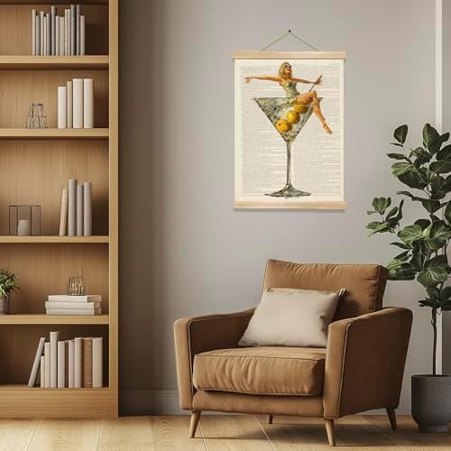 Martini Girl Wall Art, Vintage Glam Cocktail Poster, Retro Fashion Woman in - Image 3