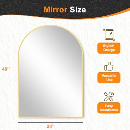 Delma Arched Bathroom Mirror - Image 5