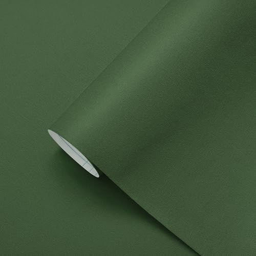 Yasinet 17.7" x197" Dark Green Wallpaper Green Peel and Stick Wallpaper by Yasinet