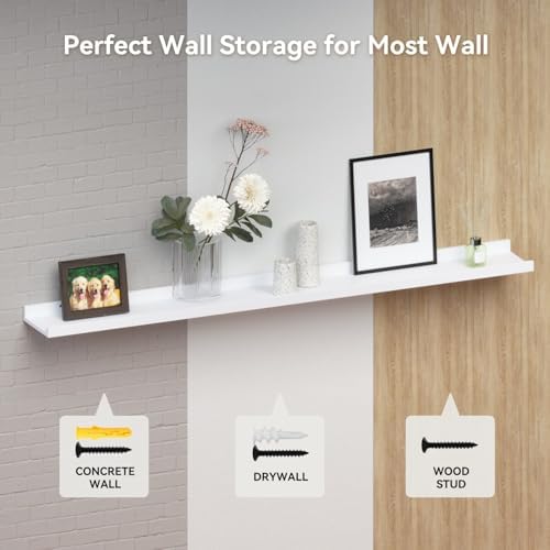 Boswillon Floating Shelves Set of 2, Long Wall Shelf - Image 5