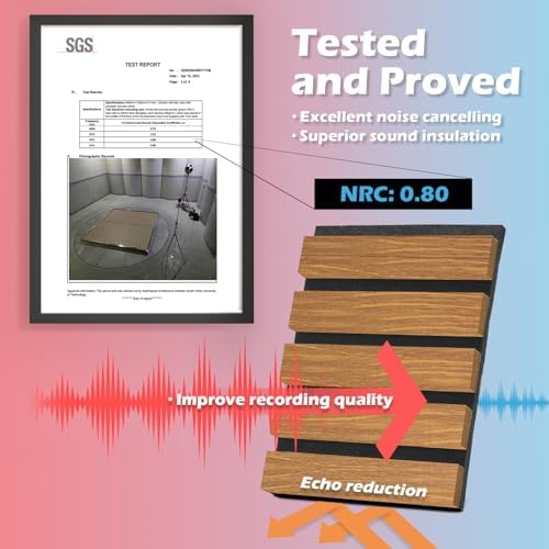 Art3d 48 x 24 Inch 3D Fluted Soundproof Wood Slat Wall Panel - Image 4