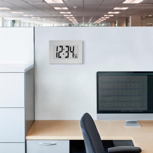 MARATHON Commercial Grade 9-Inch Large Digital Wall Clock, Graphite Grey - Image 4