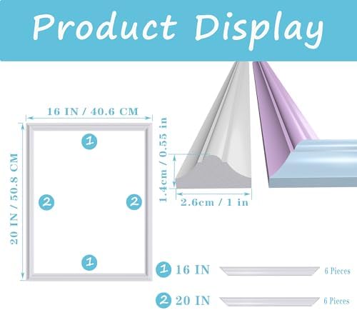 3 Set Panels Peel and Stick Premade Wainscoting Accent Wall Panels - Image 2