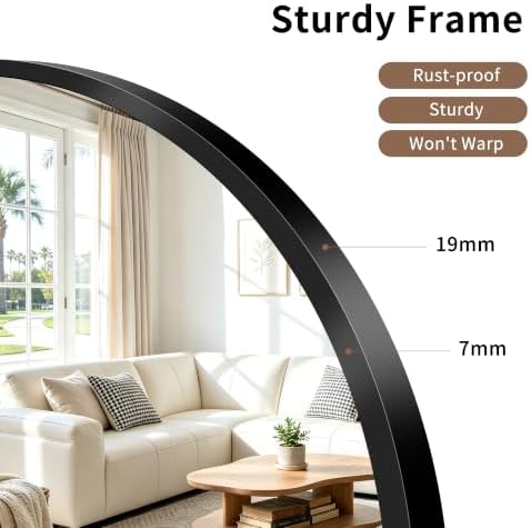 FORBATH Arched Mirror 24x48 Inch, Hanging or Leaning Against Wall - Image 5