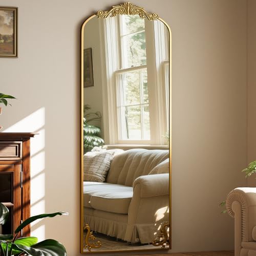 21"x 64" Arched Full Length Mirror, Freestanding Floor Mirror - Image 5