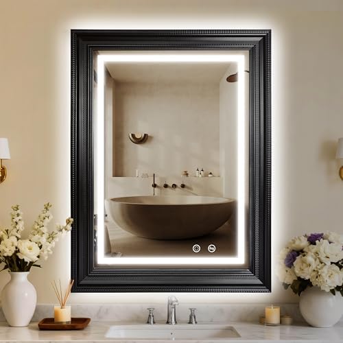 ROLOVE 24x35 Inch Antique Rectangle Wall Mirror by ROLOVE