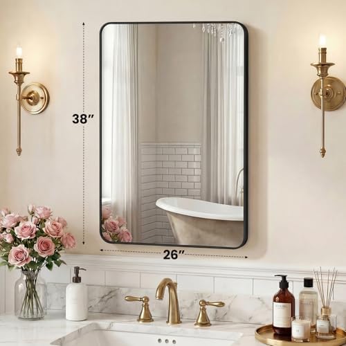 NEWBULIG Bathroom Mirror 26X38 Inch, Vanity Mirror - Image 3