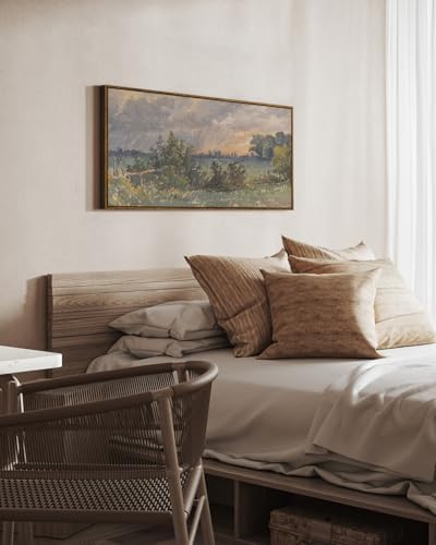 InSimSea Extra Large Framed Vintage Wall Art, Cloud under Sky Print - Image 2