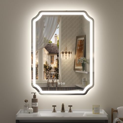 24x32 Inch LED Lighted Bathroom Vanity Mirror by CHARMOR