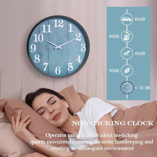 Large Outdoor Indoor Clock, 18 Inch Waterproof Oversized Wall Clocks - Image 3