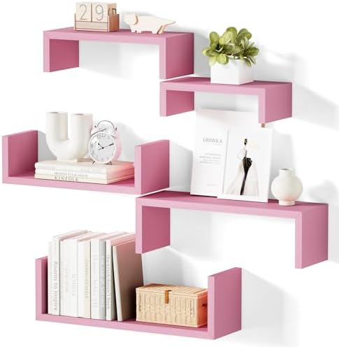 SRIWATANA Pink Floating Shelves by SRIWATANA