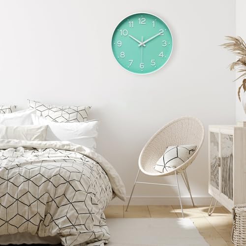 MEIRED Wall Clock 12 Inch Silent Non Ticking Battery Operated Round Wall Clock - Image 6