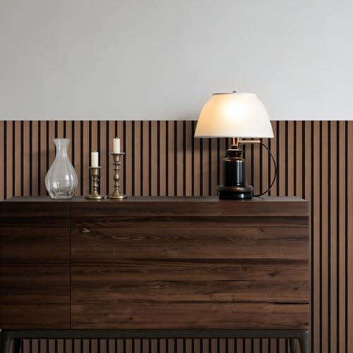 Peel and Stick Walnut Slat 3D Wall Panels 4"x98", Wood Acoustic Accent - Image 6