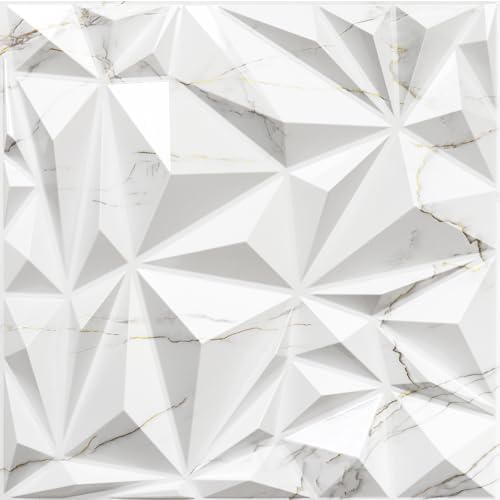 STICKGOO Diamond 3D Wall Panels, 19.7"x19.7" by STICKGOO
