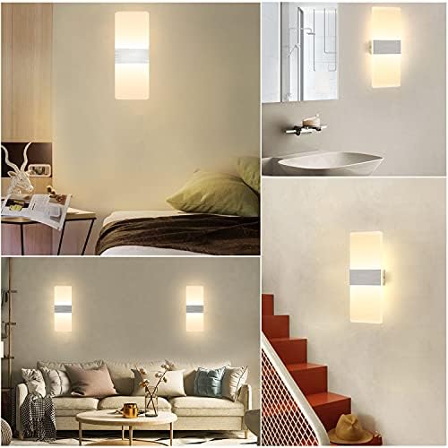 Lightess Dimmable Modern Acrylic LED Wall Sconces 12W Warm White - Image 4