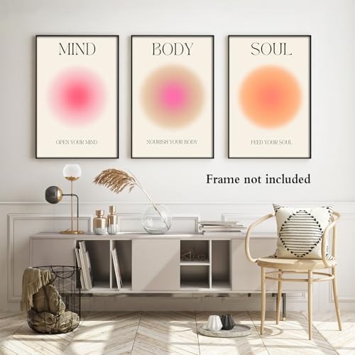 Adyggefy Positive Aura Posters for Room Aesthetic 3 Piece Colorful Aura - Image 5