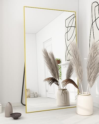Koonmi 76"x34" Floor Mirror Full Length, Large Gold Mirror - Image 2
