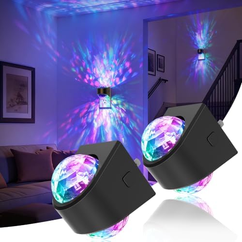 JandCase Night Lights Plug into Wall, 2 Pack Star Projector RGB Night Light by JandCase
