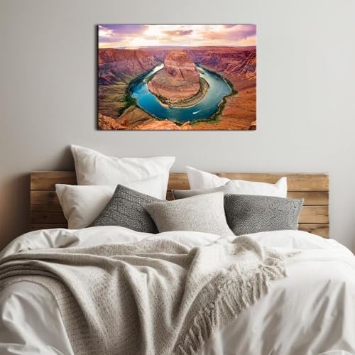 Sunset Grand Canyon River Canvas Wall Art Colorado National Park Arizona - Image 2