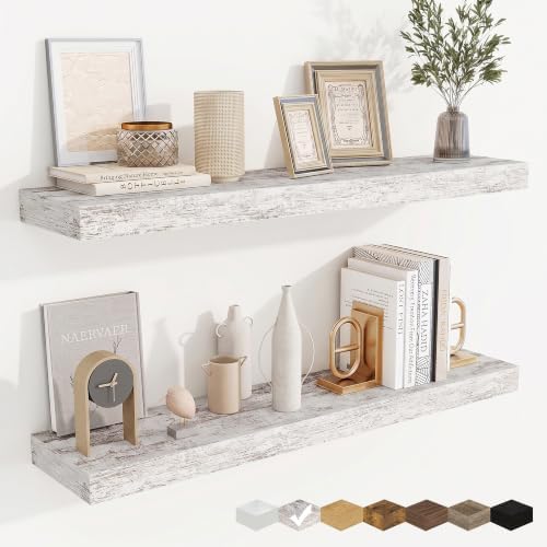 Floating Shelves for Wall, Wall Mounted Wood Shelves by Fuqing
