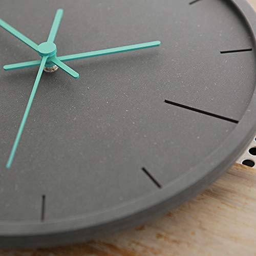 Stephanie Imports Modern Minimalist Dark Concrete Silent Wall Clock - Image 3