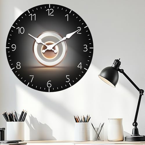 10 Inch Minimalist Black Analog Wall Clock, Silent Decorative Wall Clocks - Image 4