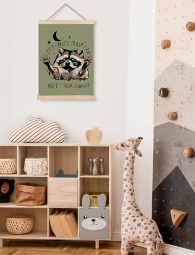 Funny Sage Green Motivational Raccoon Poster Wall Art Framed 12x16in - Image 6