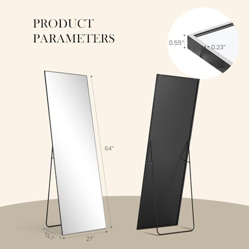 DUMOS 64"x21" Full Length Mirror, Full Body Mirror - Image 2
