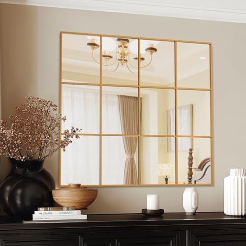 Antok Wall Mirror, Metal Framed Wall Mounted Mirror, Hanging or Leaning by AntokMirror
