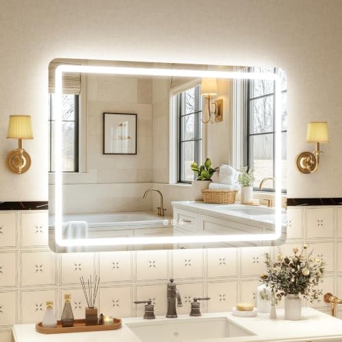 40"x30" LED Bathroom Mirror Anti-Fog Dimmable Wall Mount Vanity Touch by Lmsedf