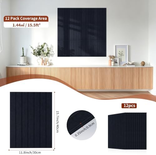TO-TH Soundproof Wall Panels Self-Adhesive Acoustic Panel 12Pack - Image 3
