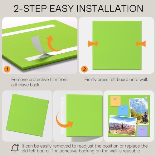 MaxGear Large Cork Board for Wall 36" x 24", Fruit Green Bulletin Board - Image 5