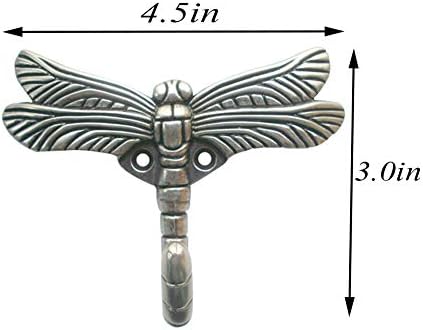 2pcs Dragonfly Coat Hooks Decorative Creativity Wall Mounted Hanger Hook - Image 2