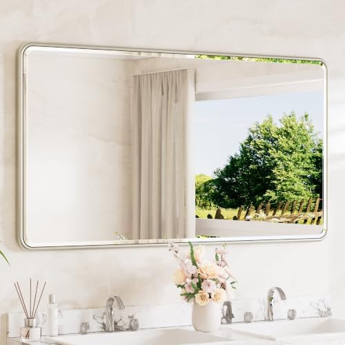 TETOTE Brushed Nickel Vanity Mirror by TETOTE