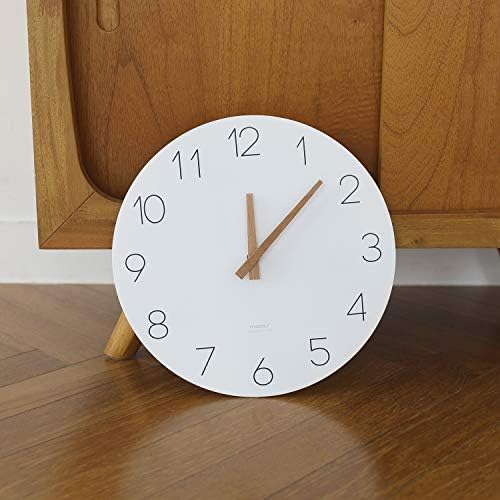 mooas Flatwood Wall Clock, Silent Non-Ticking - Image 5