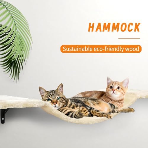 Cat Wall Shelves, Space-Saving Wall-Mounted Cat Climbing Set - Image 2