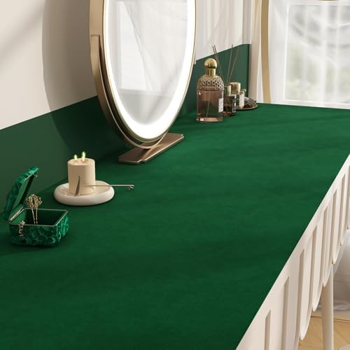 15.8"x237" Premium Luxury Green Velvet Drawer Liner Soft Velvet Fabric - Image 4