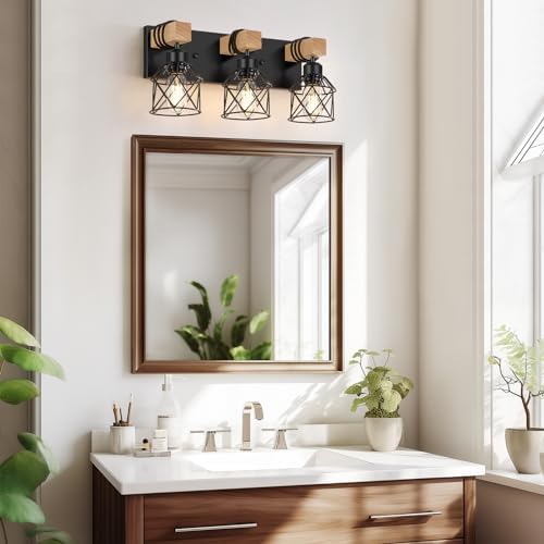 FadimiKoo 3-Light Bathroom Vanity Lights, Farmhouse Bathroom Light Fixtures - Image 6