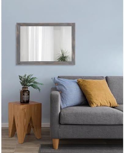 AAZZKANG Wooden Mirror Rectangle Rustic Mirrors - Image 7