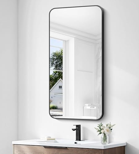 BONEWEI 24x48 inch Bathroom Mirror, Wall Mounted Bathroom Frame Vanity Mirror - Image 6