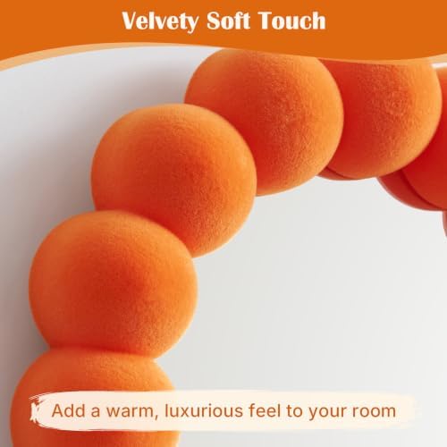 Aesthetic Orange Desk Makeup Mirror Decor - Image 3