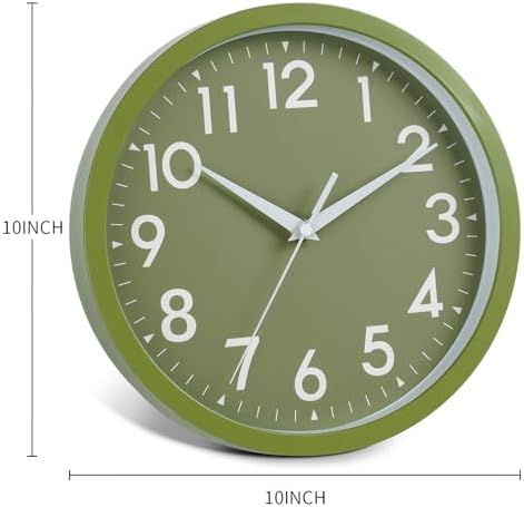 DAXSMY 10 Inch Wall Clock, Battery Operated Silent Non Ticking - Image 4